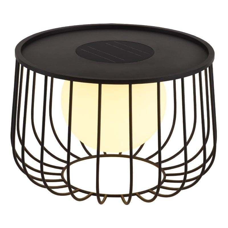 Rowan Cage Solar Lantern – Modern Outdoor Portable Lamp
