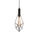 Geometric Lines Black Retro Industrial Style Chandelier Li002719
