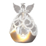Lumière Céleste Glass Angel LED Table Lamp – Ethereal Night Light for Modern Interiors