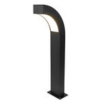 Curved LED Path Light in Black for Modern Landscape Illumination