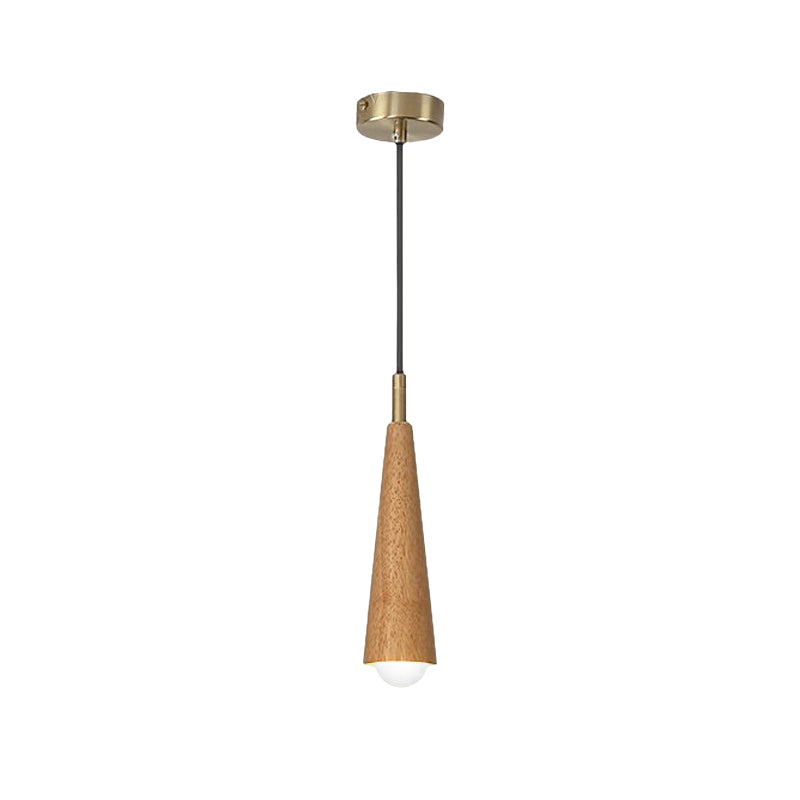 Wood Cone Led Pendant Light Li002660