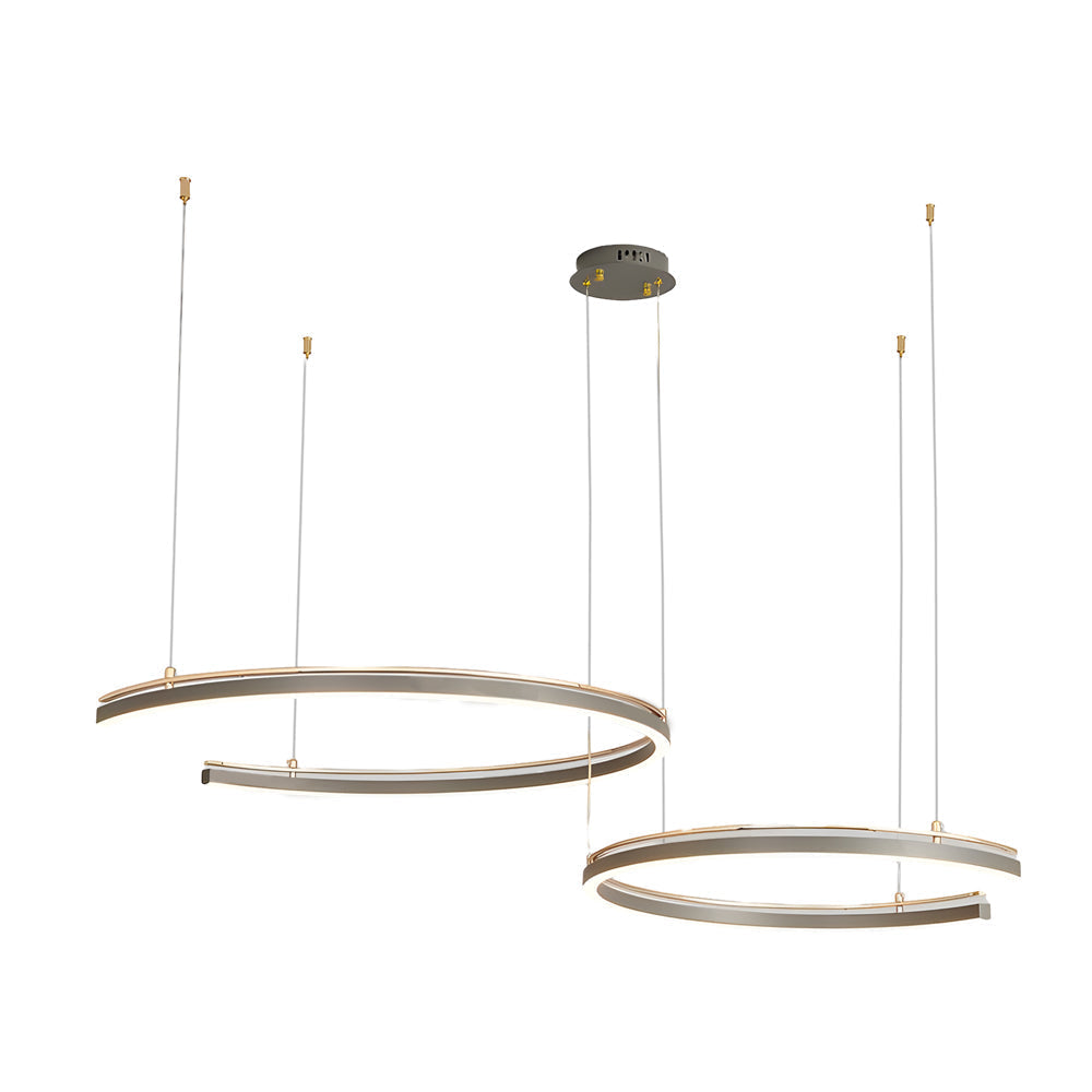 Modern Circular 2 3 Light C Shape Suspension Ceiling Lamp