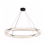 26 34 42 Wide Led Frosted Water Glass Ring Chandelier