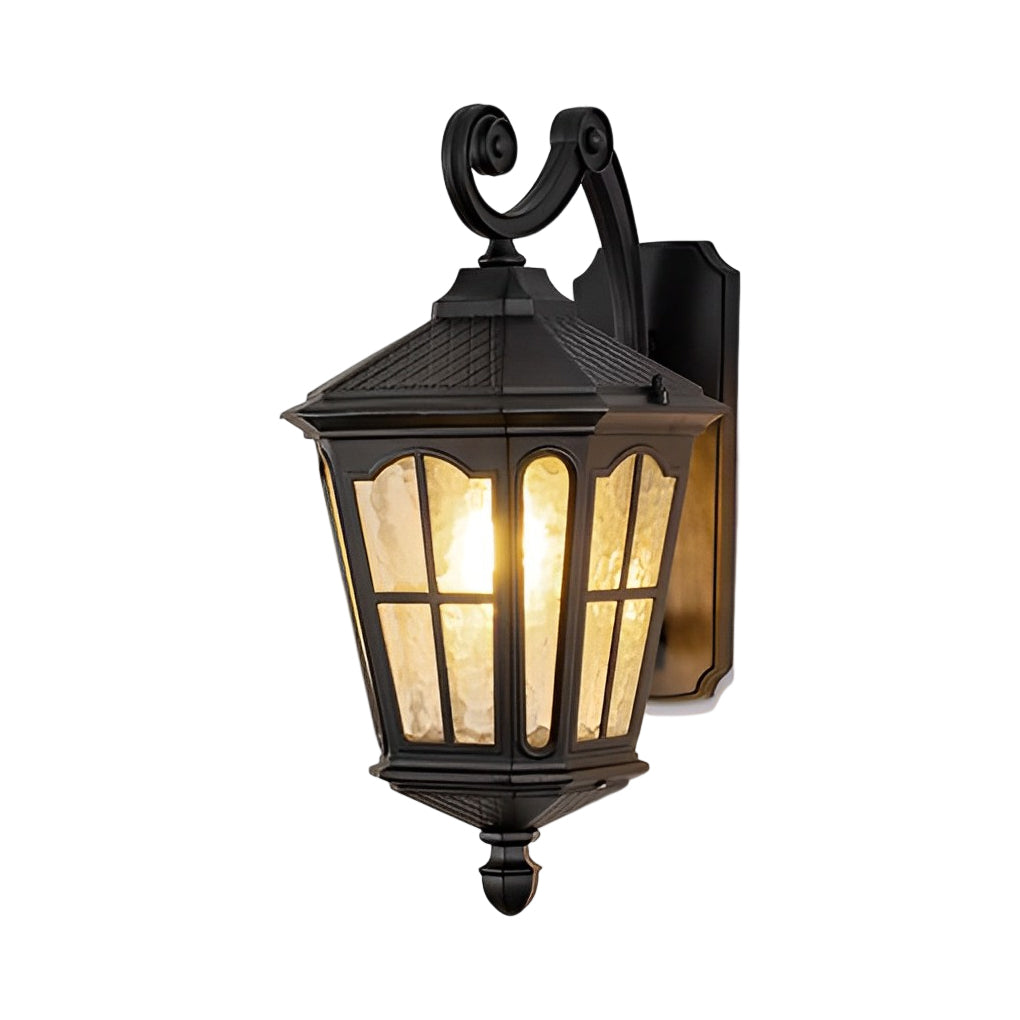 Retro Black Solar Outdoor Wall Light Ha092382