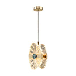 Acrylic Round Lotus Leaf 3 Step Dimming Luxury Modern Pendant Lights