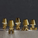 Cute Gold Man Statue Led Table Lamp