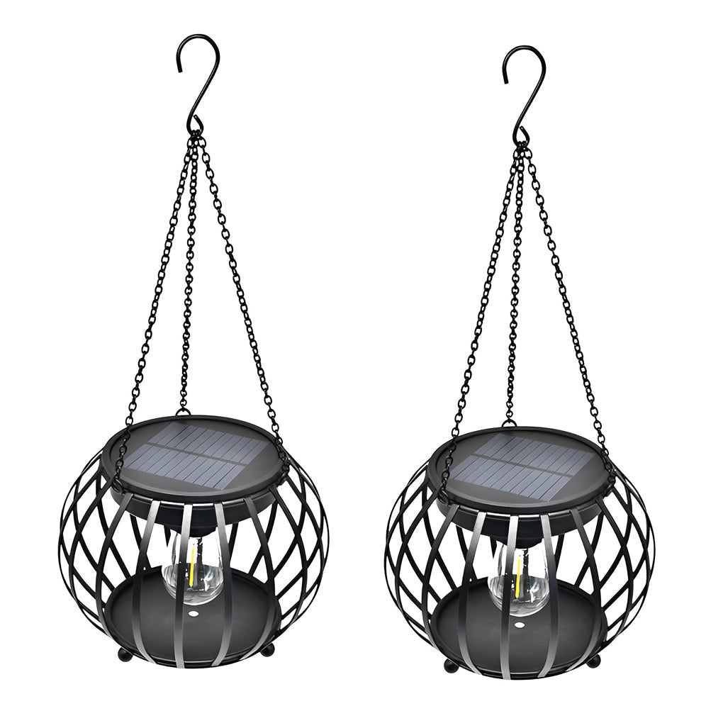 2Pcs Solar Outdoor Lantern Ha084664