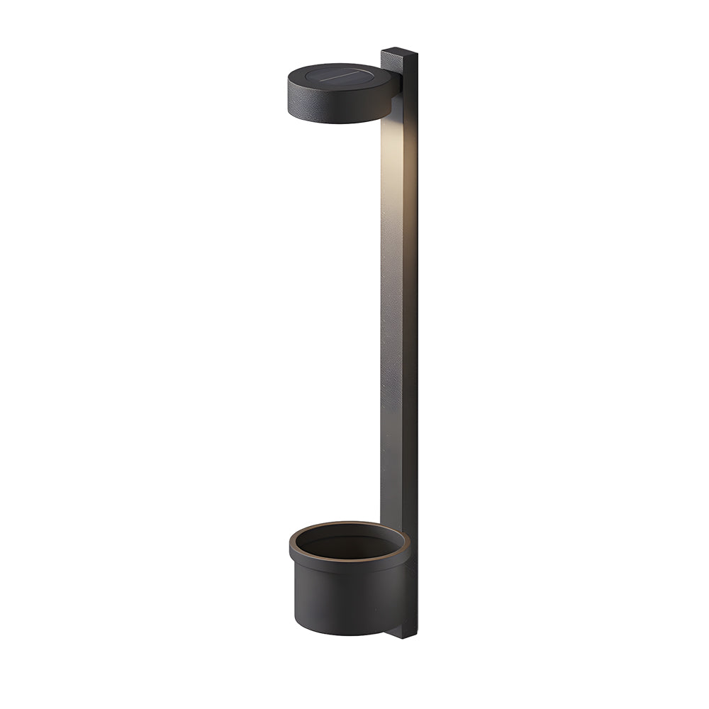 1 Light Solar Wall Mounted Plant Stand Outdoor Wall Light With Planter