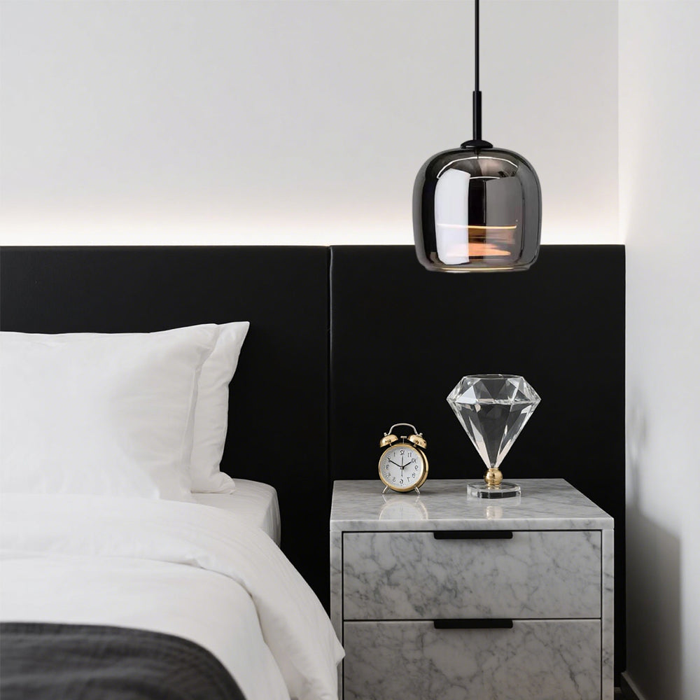 Modern Black Glass Pendant Light