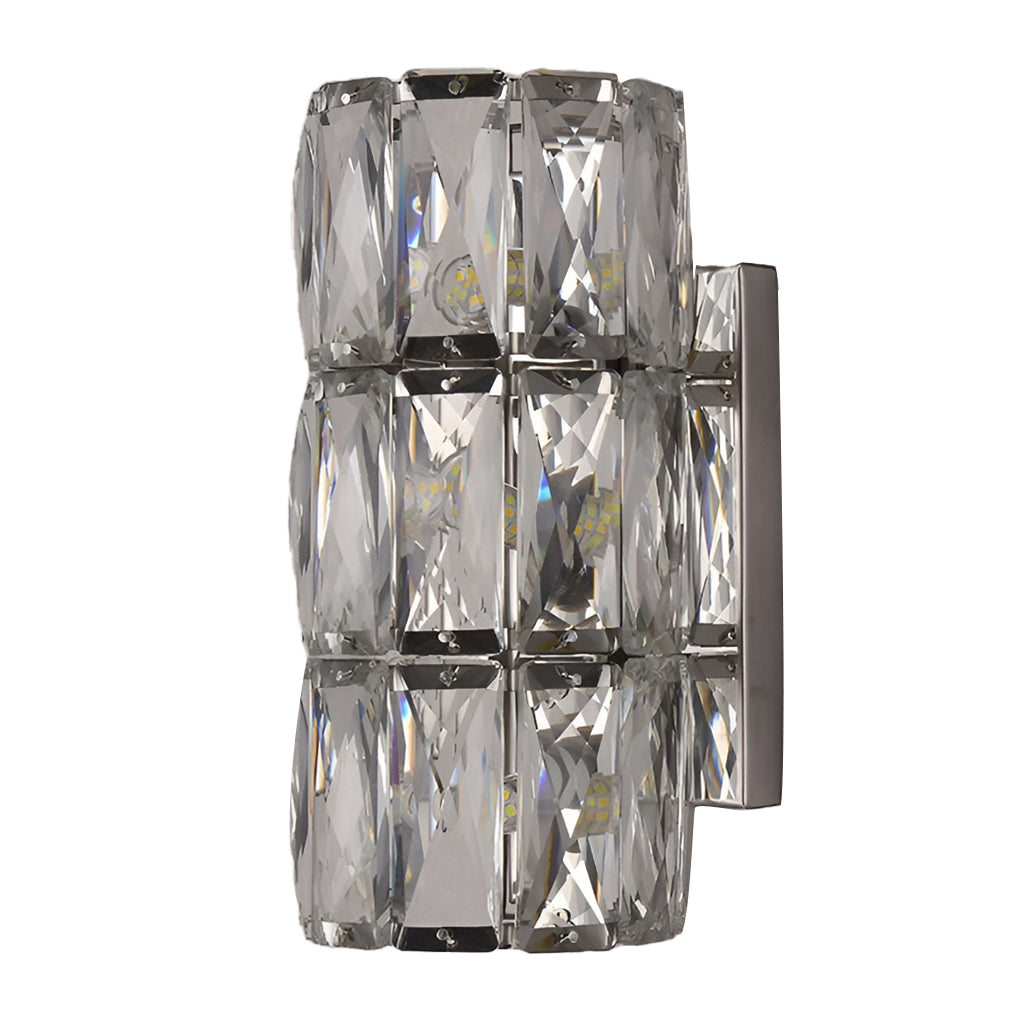 Cylindrical Crystal Three Step Dimming Light Led Modern Wall Sconces Lighting