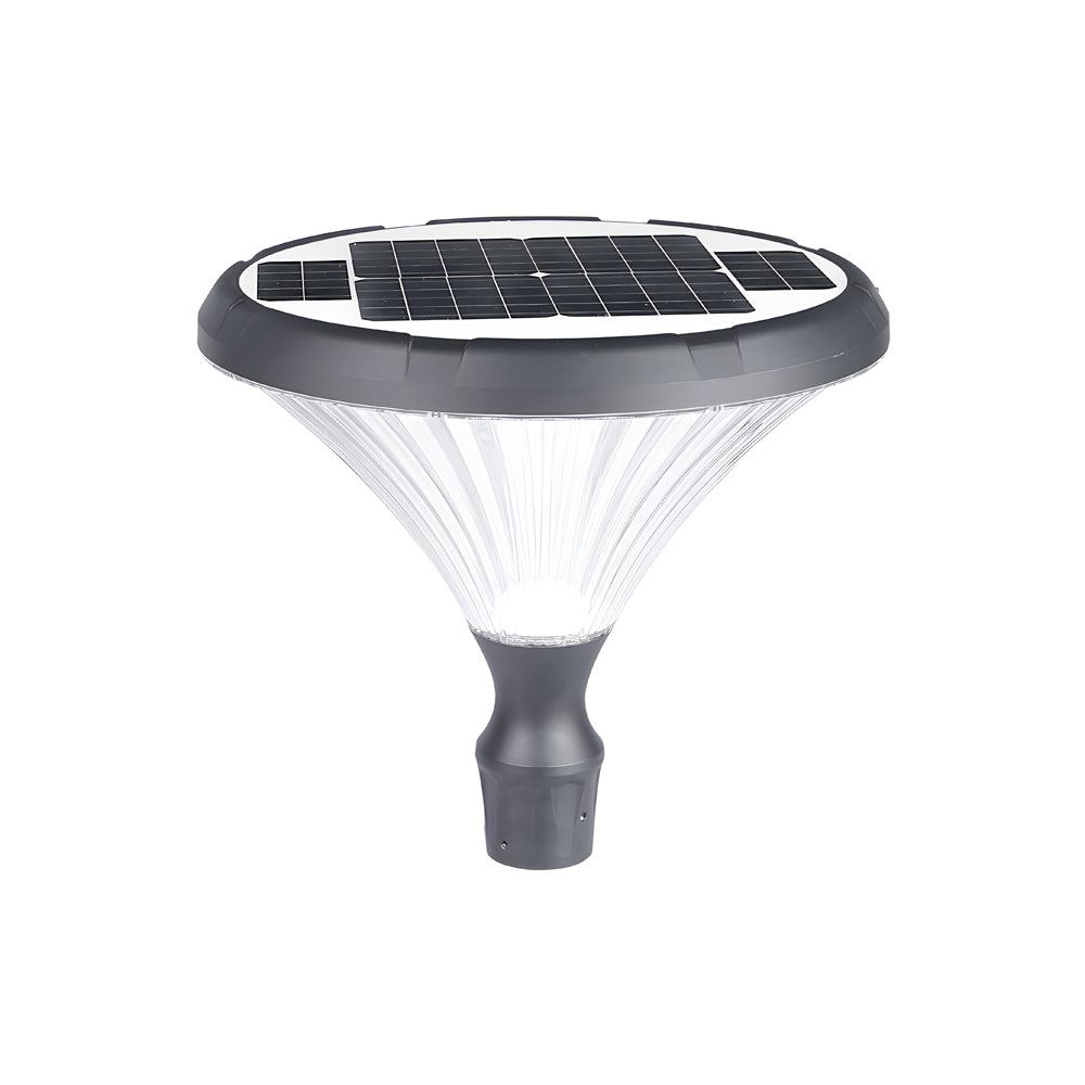 1 Light Black Outdoor Led Solar Lamp Post And Pole Street Light