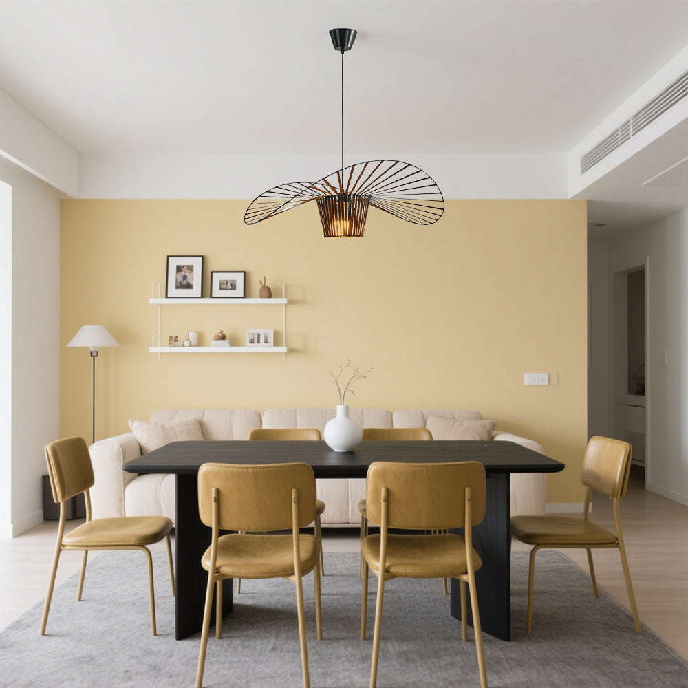 Modern Simple Fabric Hat Shape Pendant Light