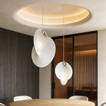 Silk Pendant Light with Iron Frame – Modern Minimalist Ceiling Lamp