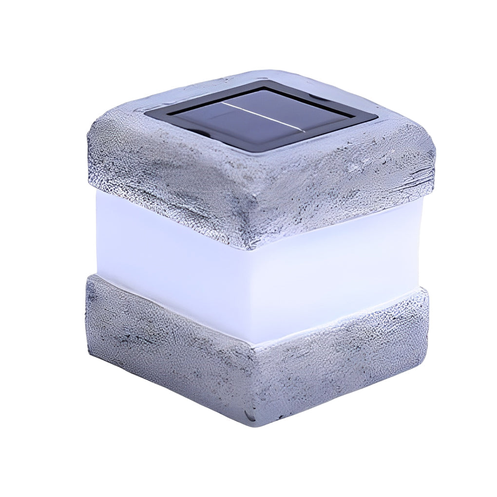 Modern Resin Solar LED Garden Lantern for Pathways and Courtyards