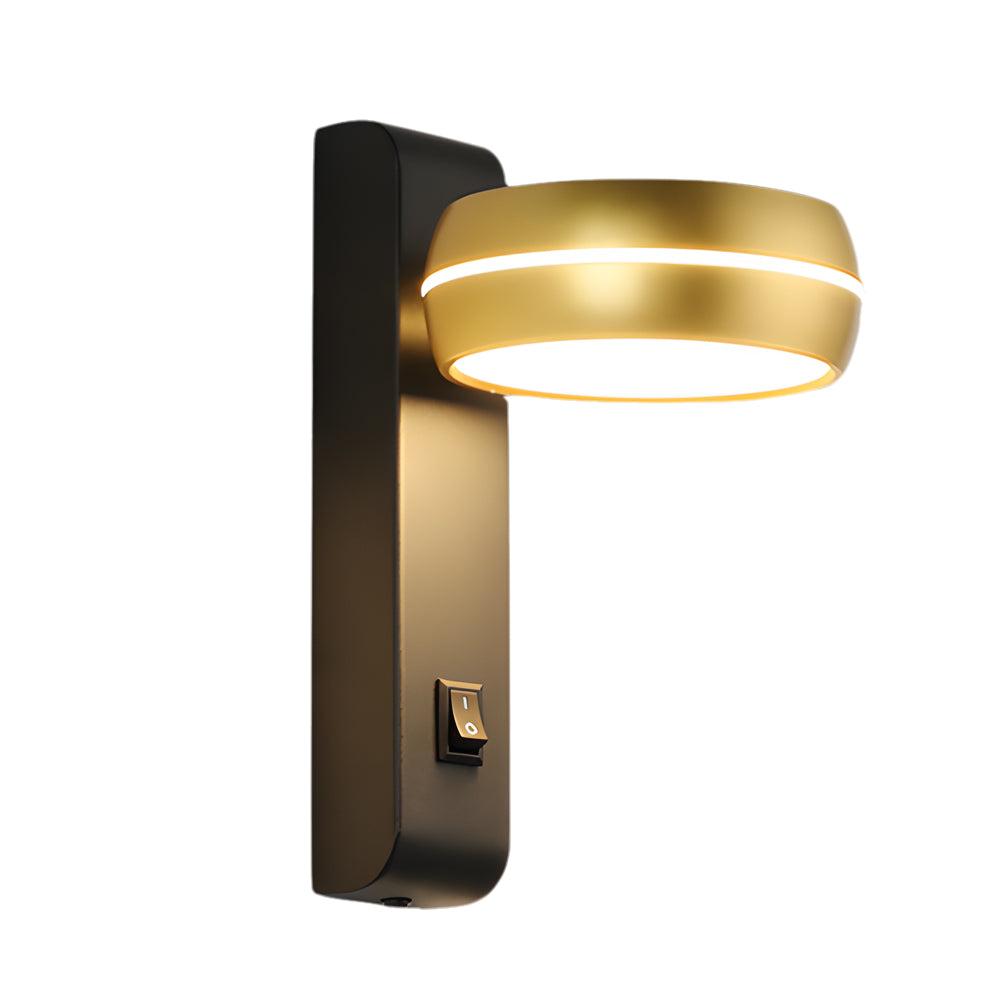 Round 6W Led Wall Sconce Rotatable Bedside Lamp