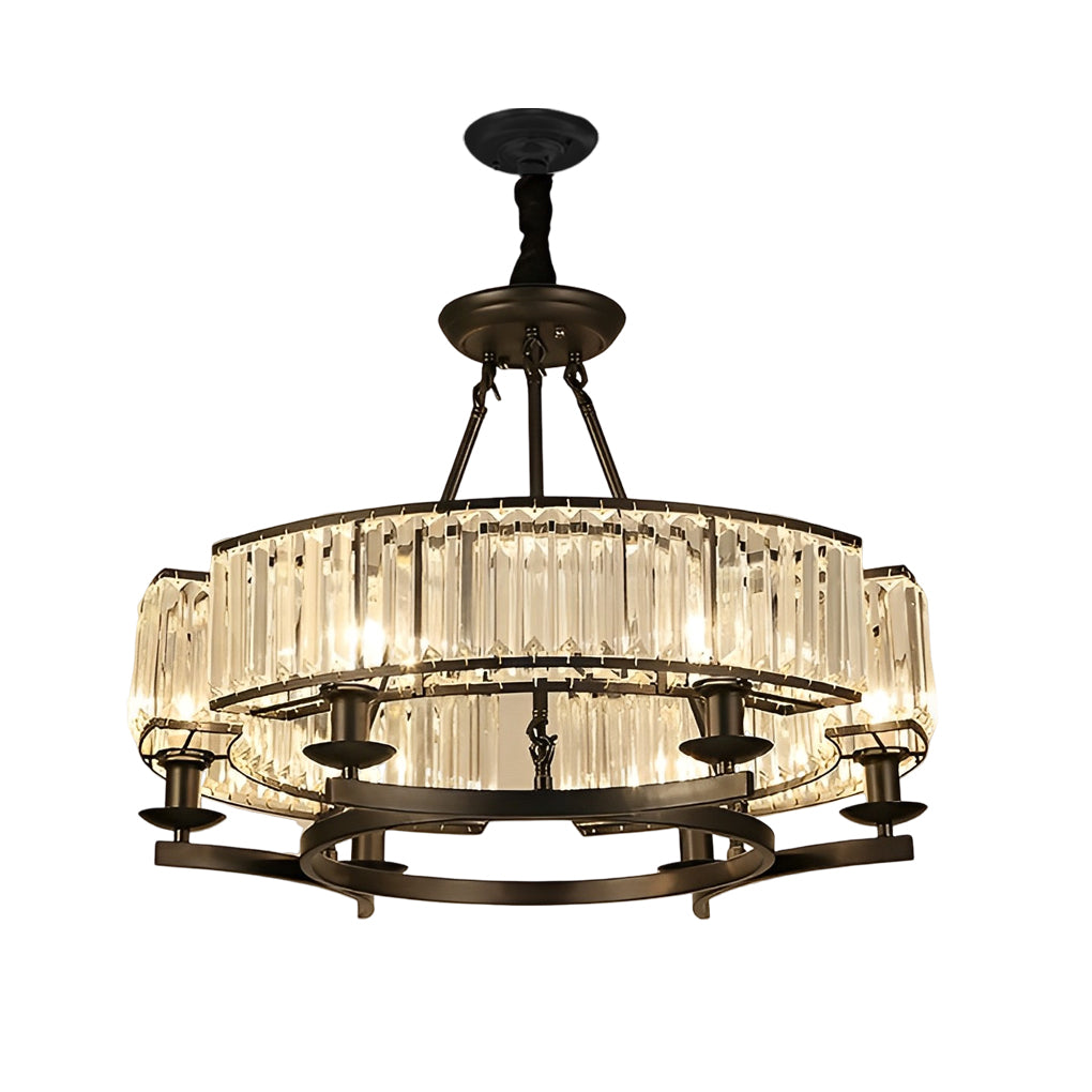 Round Metal Crystal Chandelier Ha098815