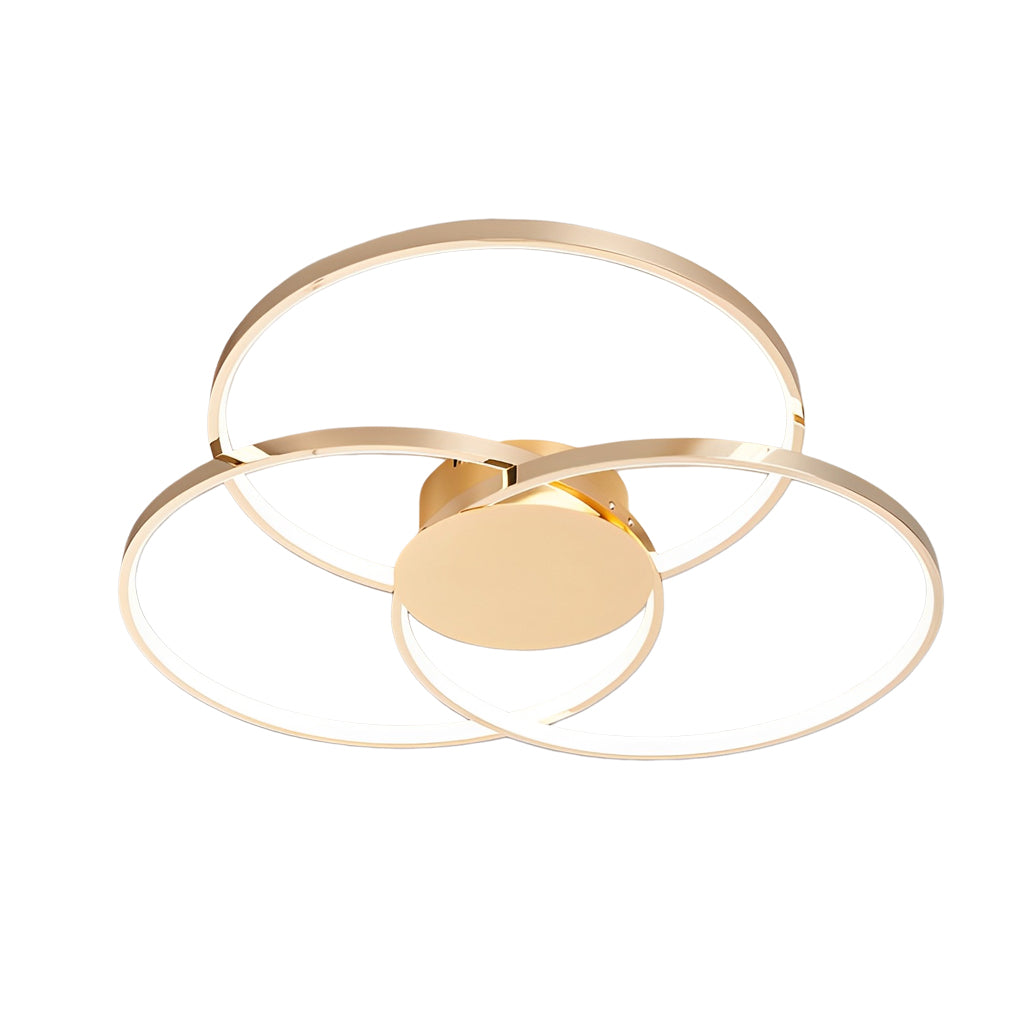 Aurelia Trio Ring LED Ceiling Light – Modern Nordic Semi Flush Mount