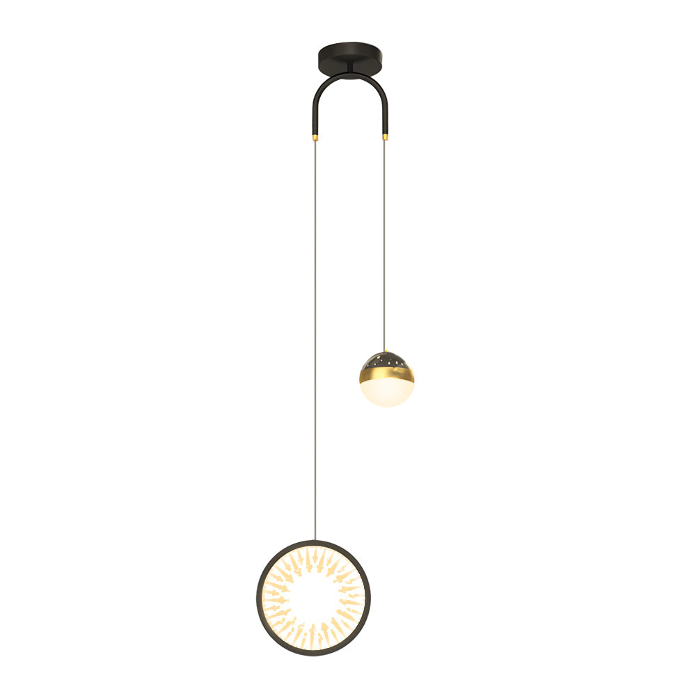 Round Oval Creative Starry Projection 3 Step Dimming Nordic Pendant Lights 1