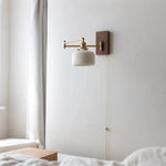 Modern Wood Adjustable Wall Lamp