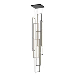 Nordic Black Aluminum LED Linear Staircase Chandelier