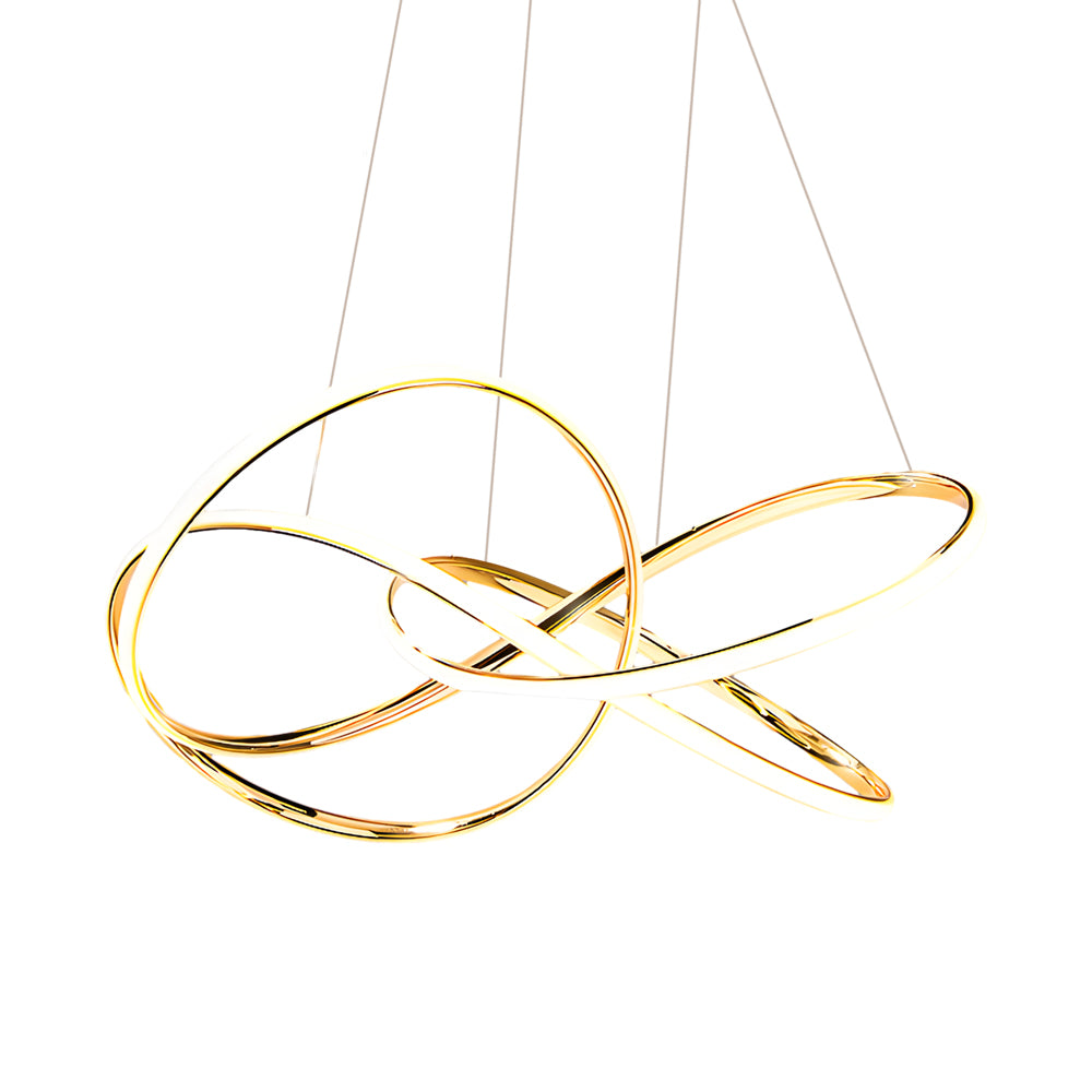 Creative Circular Curved Lines Led 3 Step Dimming Modern Chandelier