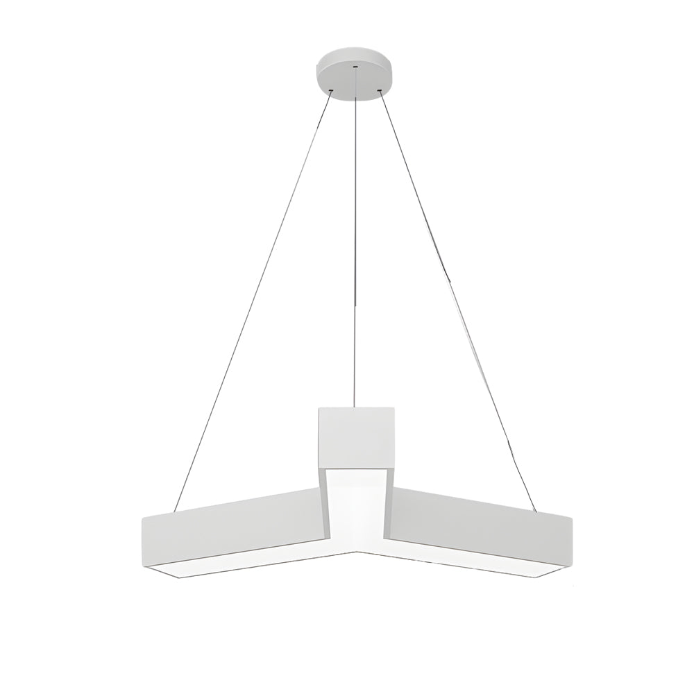 4 Pcs Modern Seamless Y Shaped Linear Led Office Pendant Lights