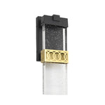 Bubbles Crystal LED Outdoor Wall Sconce – Modern Waterproof Black Aluminum Light