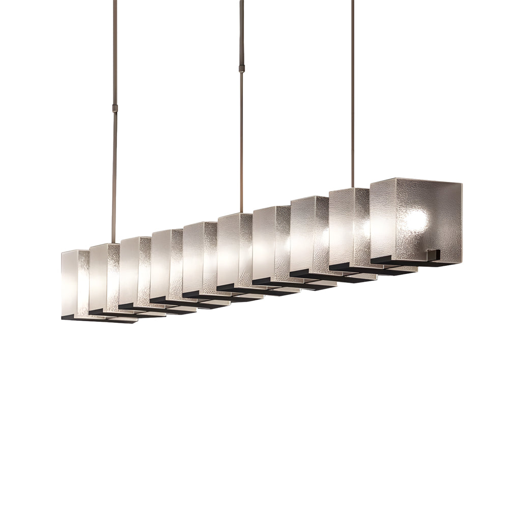 Long Creative Glass Personalized Led Post Modern Dining Room Chandelier