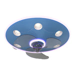 Round Acrylic Creative Three Step Dimming Modern Ceiling Fan And Light