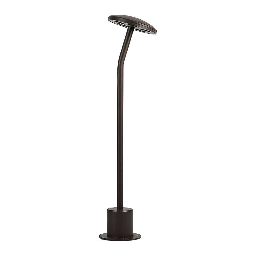 Mushroom LED Pathway Light in Brown Aluminum for Garden and Lawn