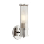 1 2 Light Modern Chrome Gold Wall Sconce With Cylinder Clear Glass Shade