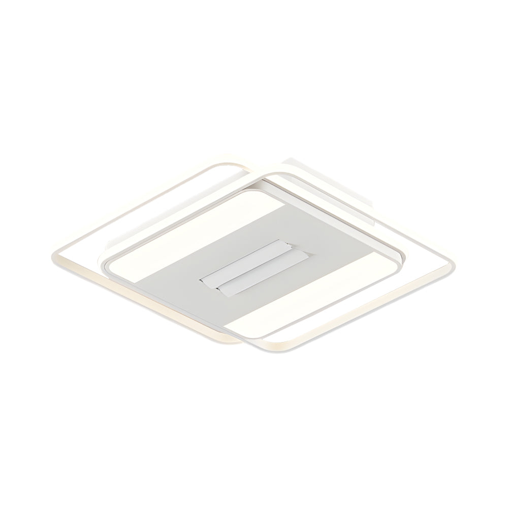 Square Round Stepless Dimming Led Mute White Modern Bladeless Ceiling Fans Li002758