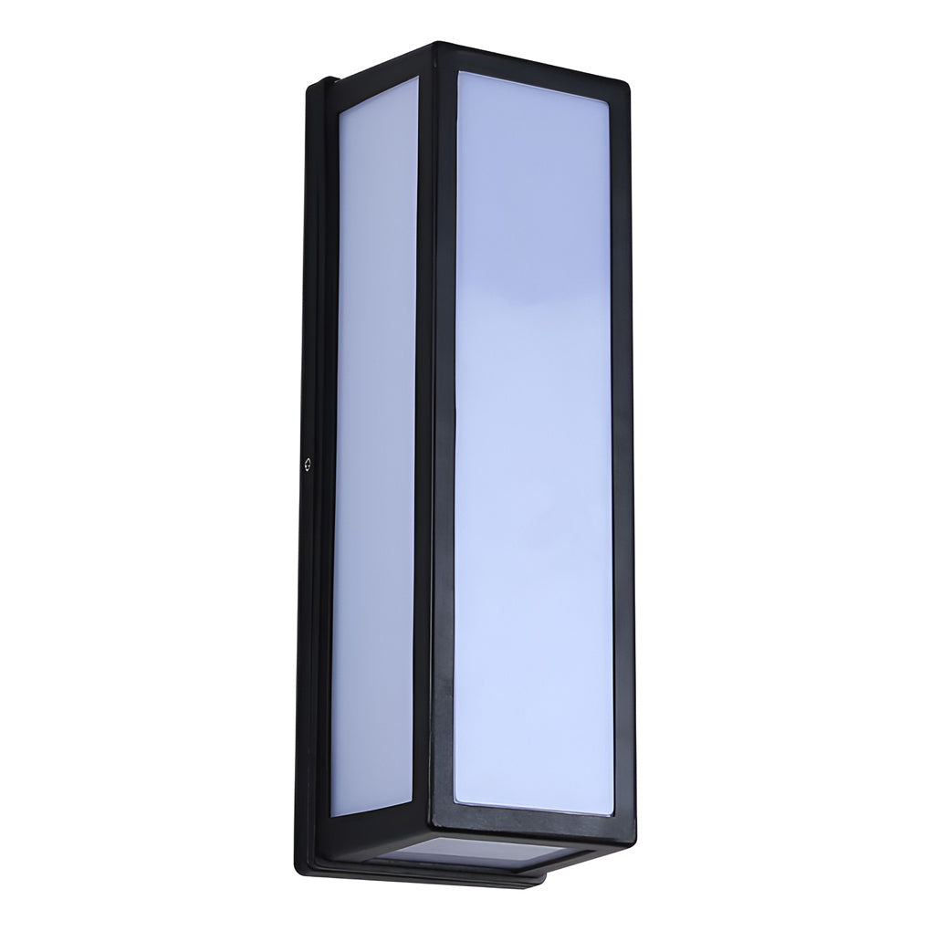 Modern Black Outdoor Wall Sconce with Motion Sensor and LED Illumination