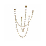 Strand Necklace Chandelier — Modern Gold & Acrylic LED Pendant Light