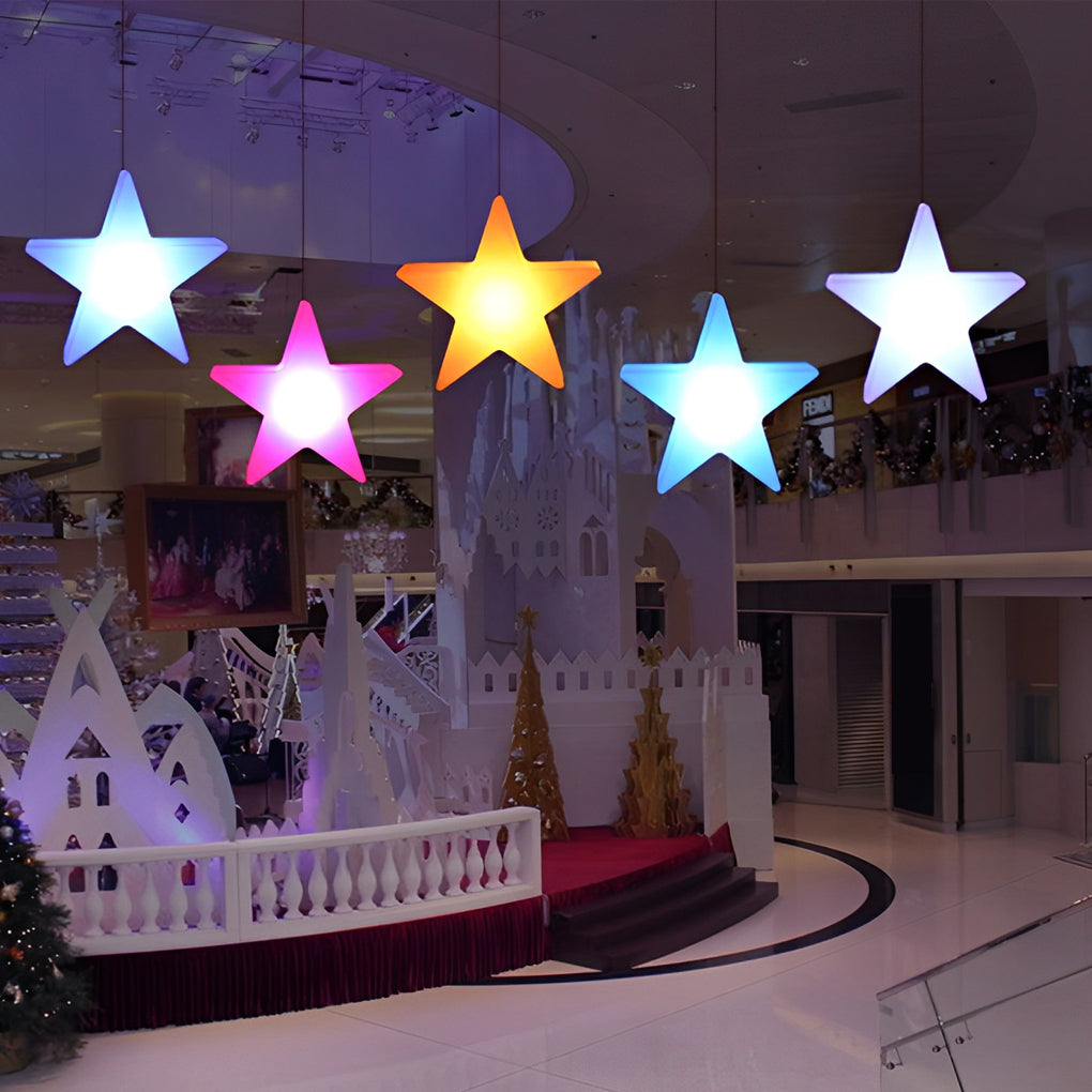 LED Star Ornament Lights – Modern Rechargeable Holiday Decor