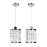 2 Pcs Cylinder Crystal Decorative Shade Minimalist Nordic Chandelier