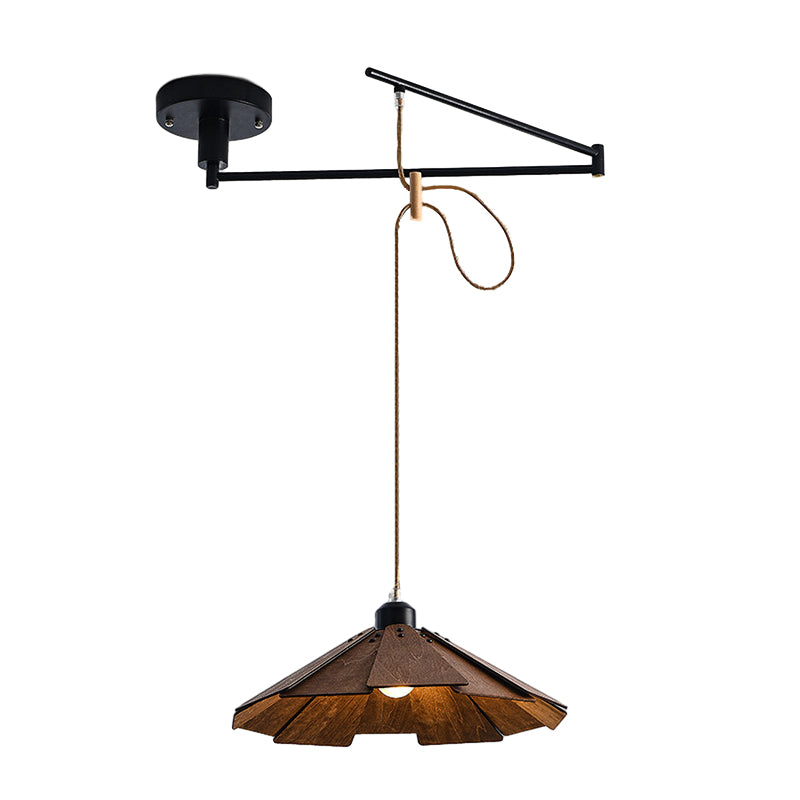 Wood Swing Arm Modern Chandelier Li002610