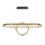Long Oval Ring Luxury Three Step Dimming Led Modern Dining Room Chandelier