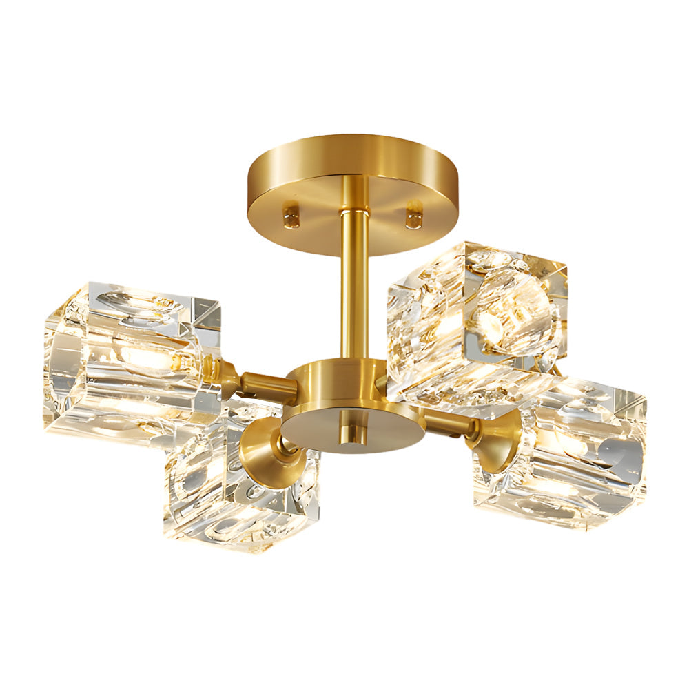 3 4 5 6 Light 180 Adjustable Crystal Shades Ceiling Light Fixture