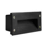 Recessed LED Step Light in Black Aluminum for Modern Architecture