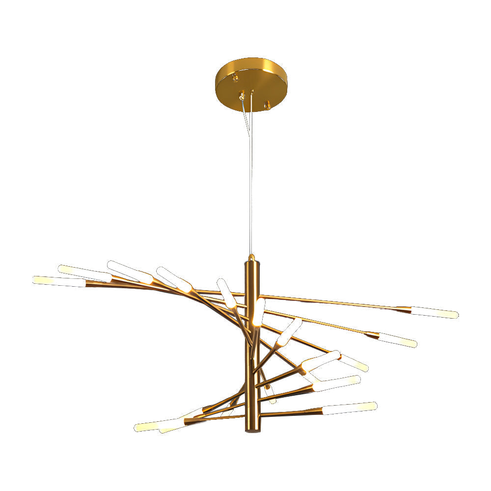 Aurelia Spiral LED Chandelier in Gold or Black