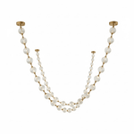 Strand Necklace Chandelier — Modern Gold & Acrylic LED Pendant Light
