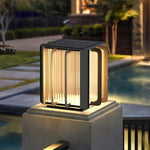 Modern Outdoor Pillar Lantern in Stainless Steel for Fence and Gate