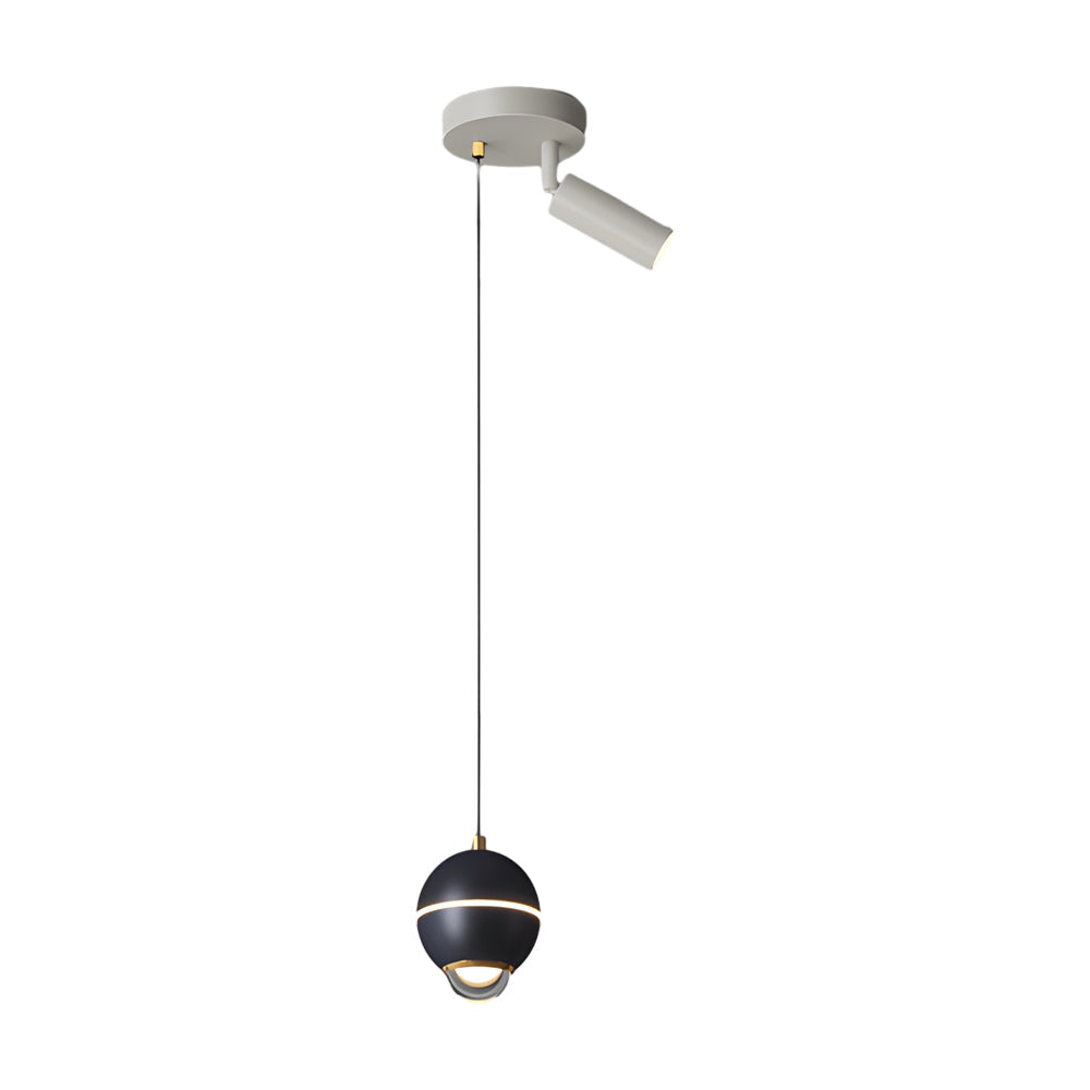 Small Metal Ball 3 Step Dimming Led Modern Pendant Lights With Spotlights