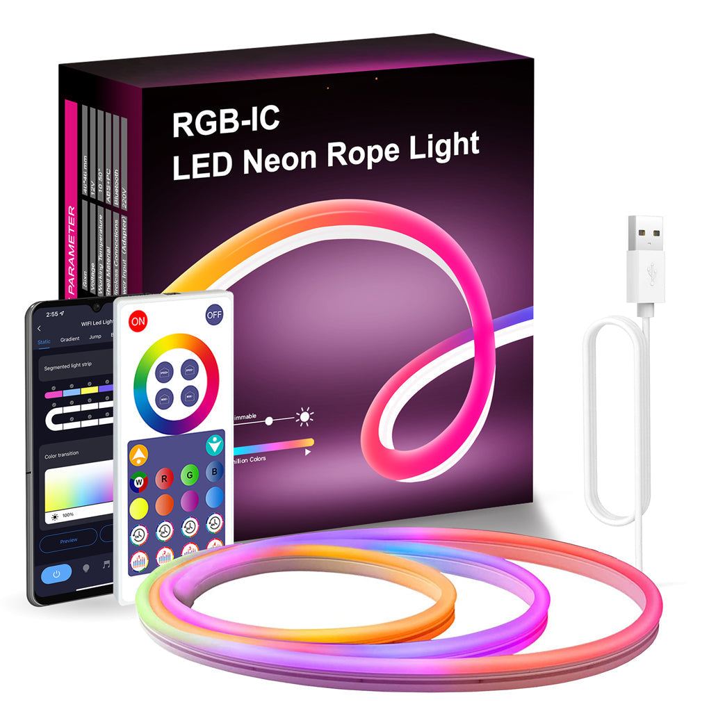 Wireless Control Rgb Led Strip Lights Rope Light