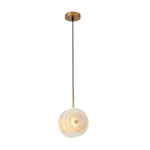 Modern Crystal Glass Disc Pendant Light With Led 1 Light Round Hanging Lamp