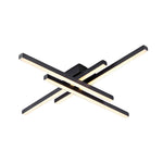 4 Light Modern Linear Parallax Ceiling Lamp Led Flush Mount Ceiling Light