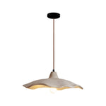 Japanese 1 Light Cement Wavy Pendant