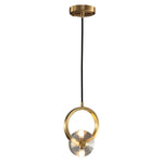 1 3 Light Round Copper Crystal Led Pendant Light