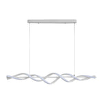 Spiral Linear LED Pendant Light in White for Modern Dining Rooms